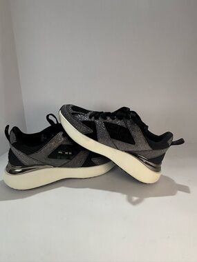 DKNY Black Glitter Platform Athletic Sneakers women 9.5